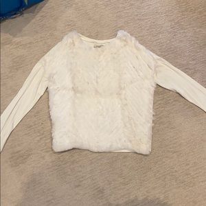 Alice and Olivia rabbit fur sweater top